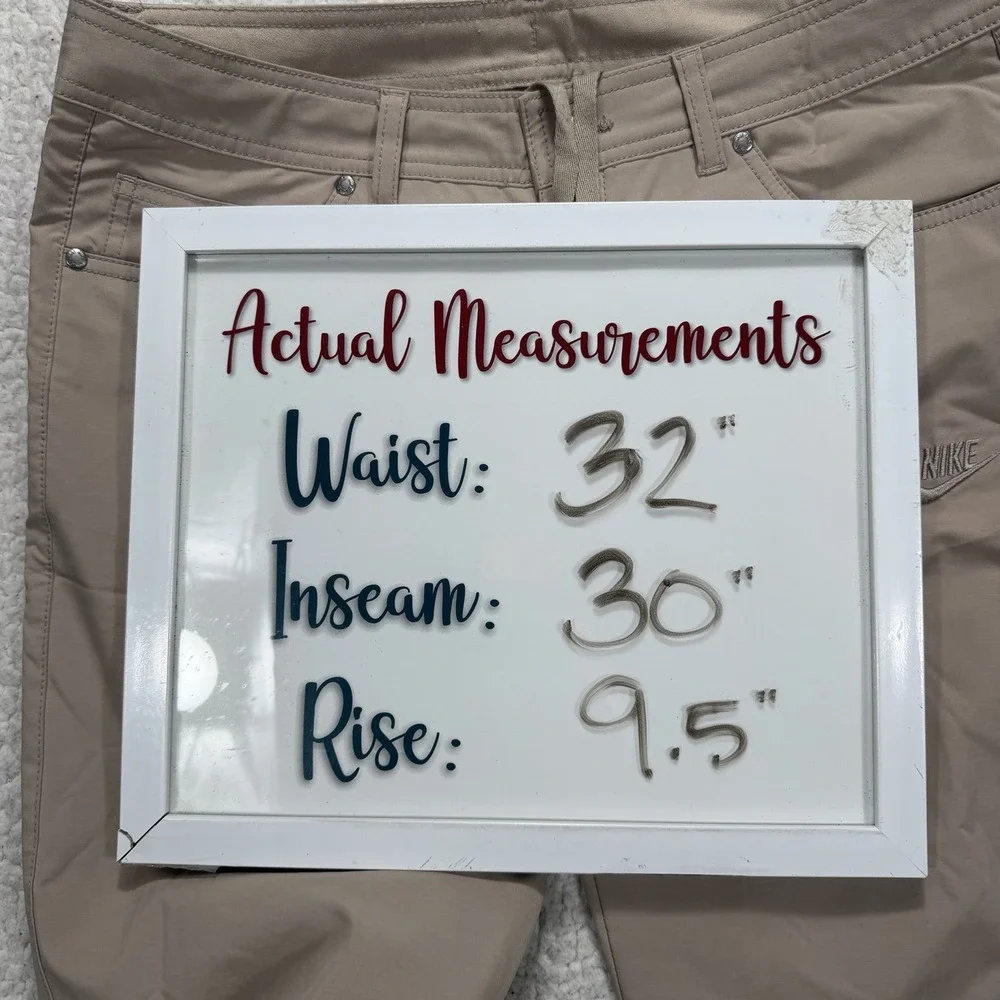 Nike Performance Pants Women's XL 32x30 Tan Golf Gorpcore Outdoors Hiking Casual